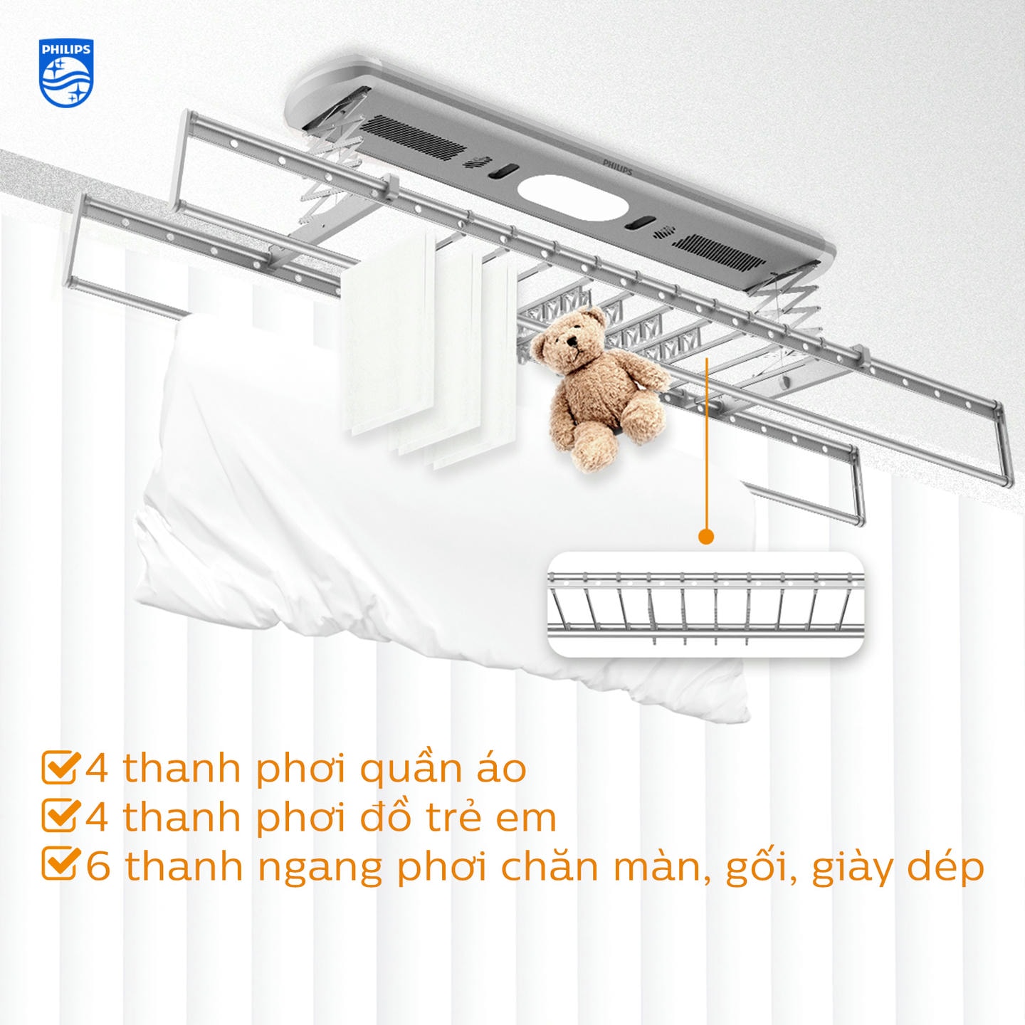 Giàn phơi thông minh Philips SDR703 20 04
