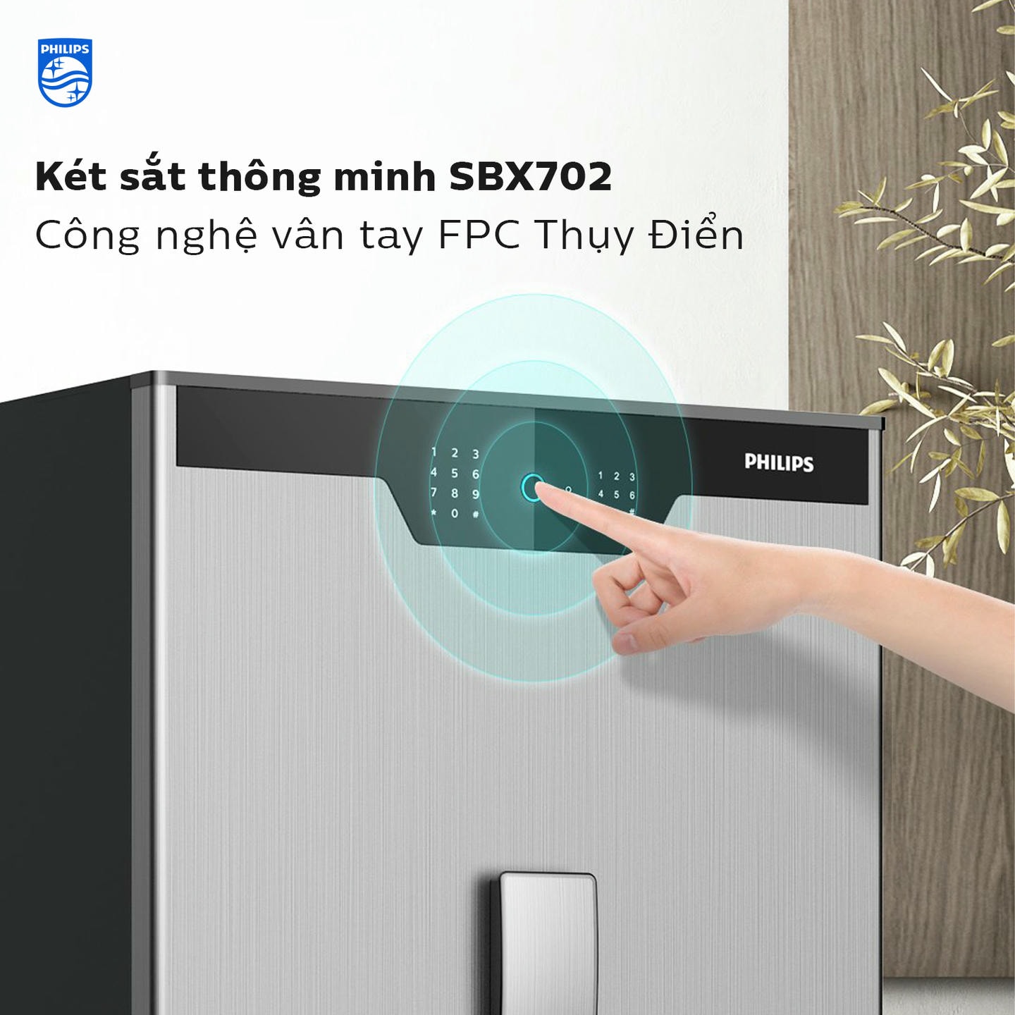 Két sắt điện tử thông minh Philips SBX702 3 2 8