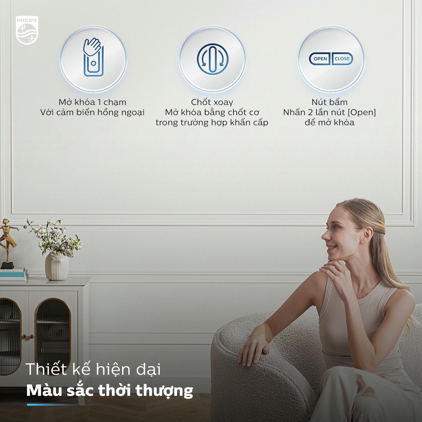 Khóa cửa vân tay Philips Alpha-VP 11 ds11