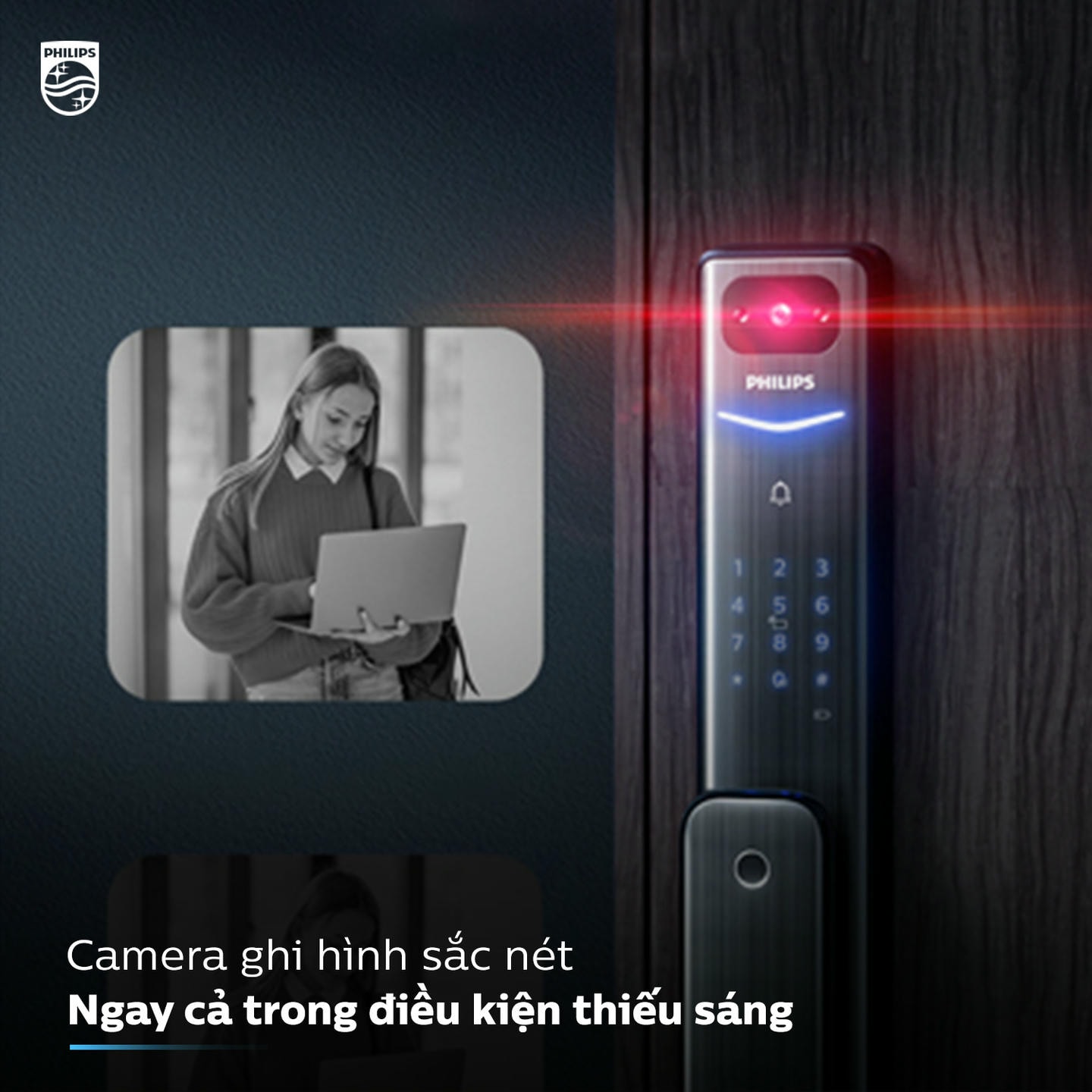 Khóa cửa vân tay Philips Alpha-VP 14 ds12