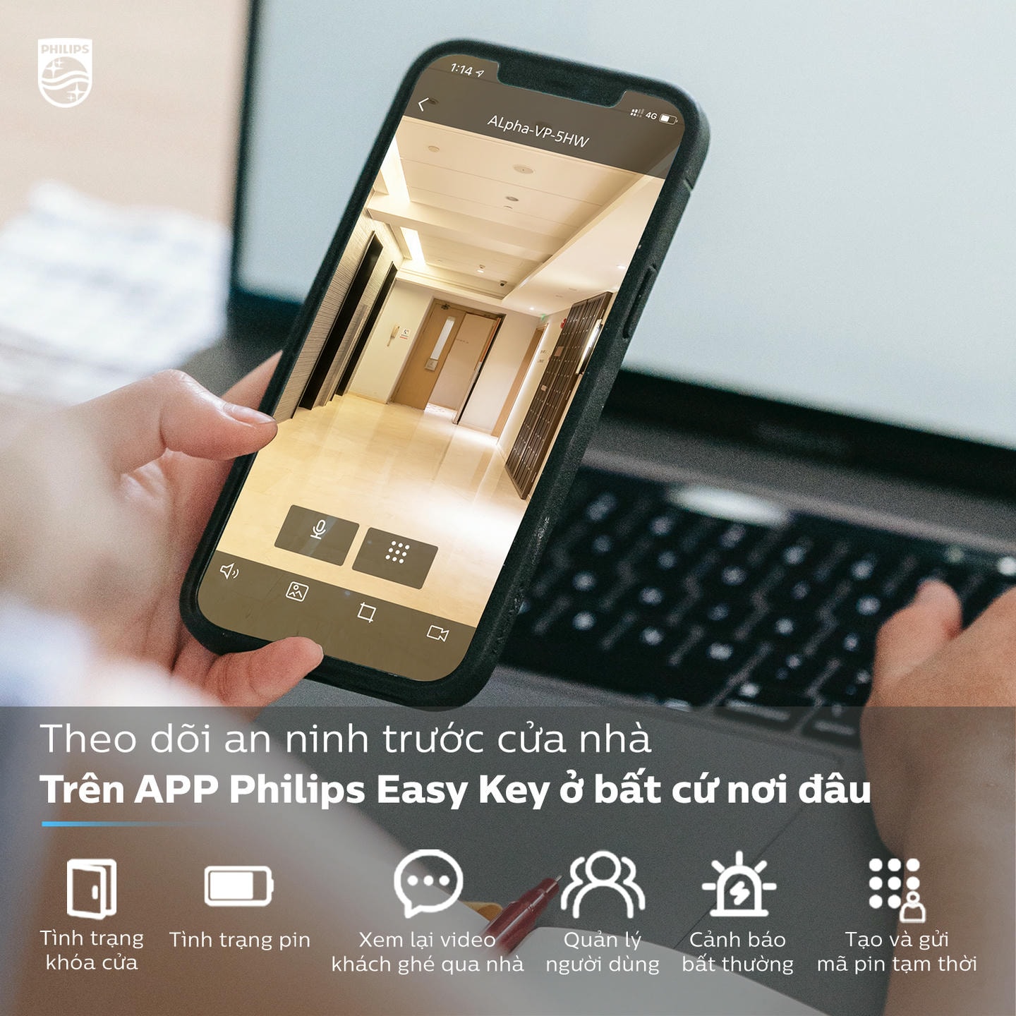 Khóa cửa vân tay Philips Alpha-VP 21 ds3 01
