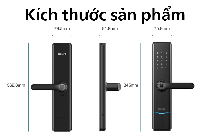 Khóa cửa vân tay Philips 7300 2 philips 7300 10