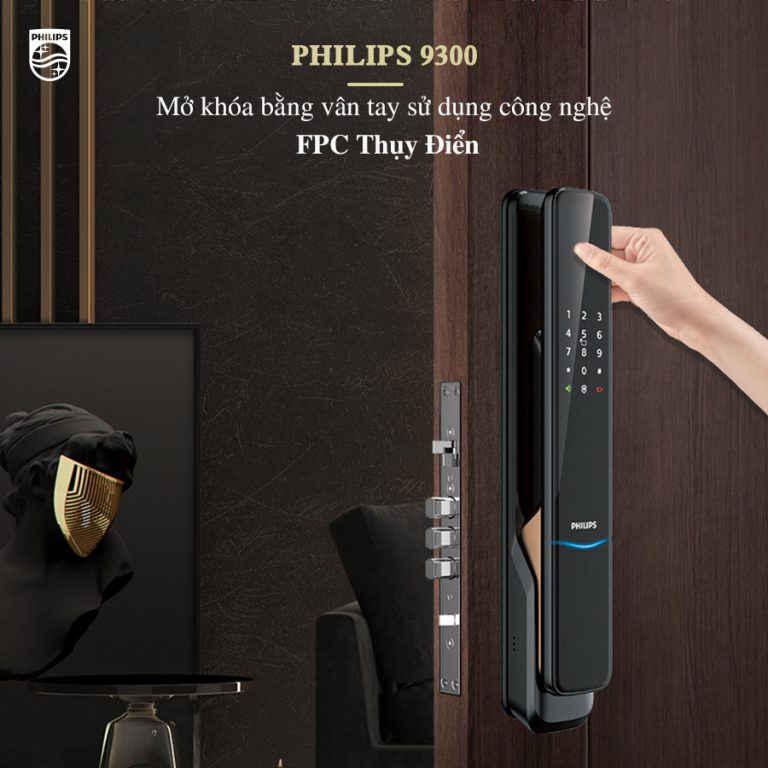 Khóa cửa vân tay Philips 9300 11 philips 9300 4