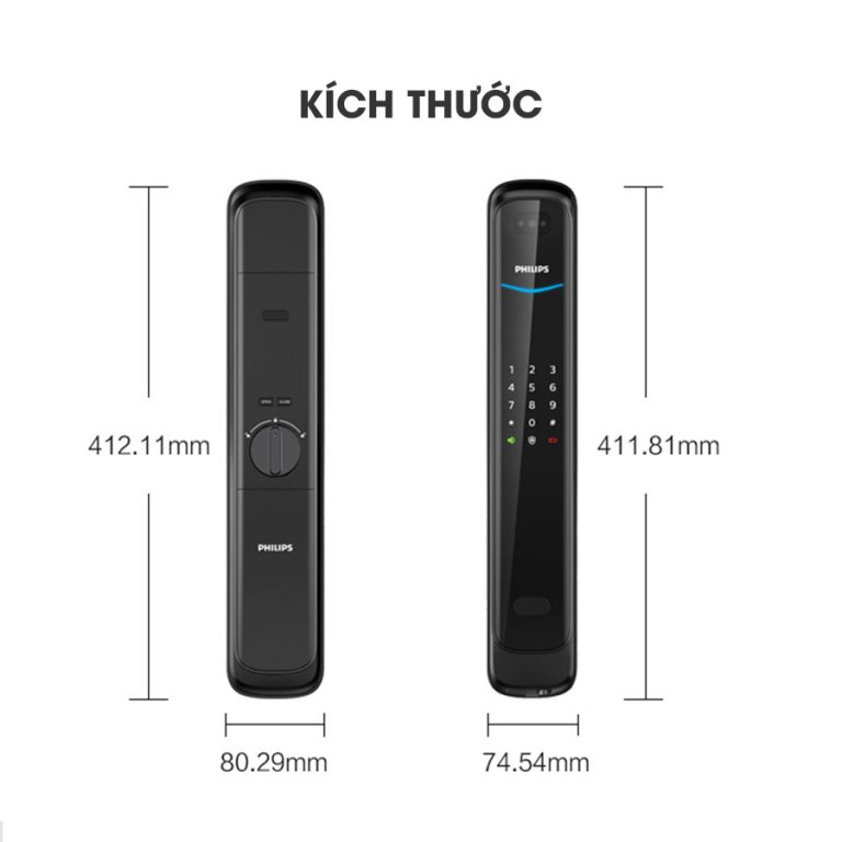 Khóa cửa vân tay nhận diện khuôn mặt Philips DDL702-8HWS 20 philips ddl702 6
