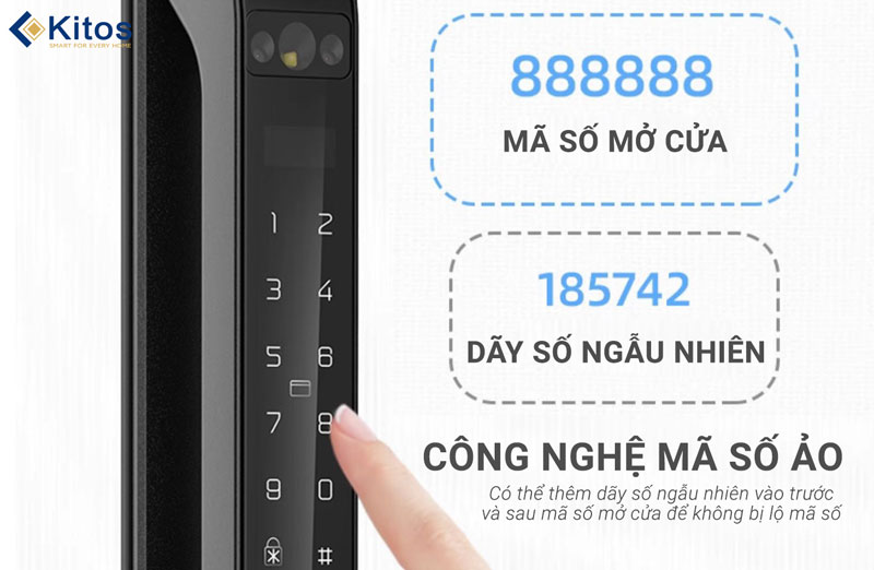 Khoá vân tay cửa nhôm Kitos ALS3 FACE ID 2 5