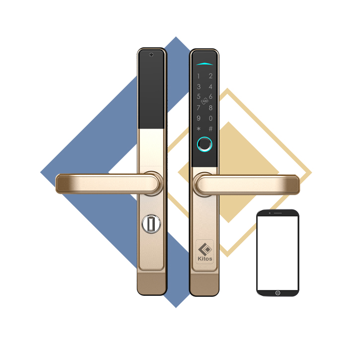 Khóa cửa nhôm mở qua App Kitos KT-AL38 PLus 1 al38 plus avt kitos