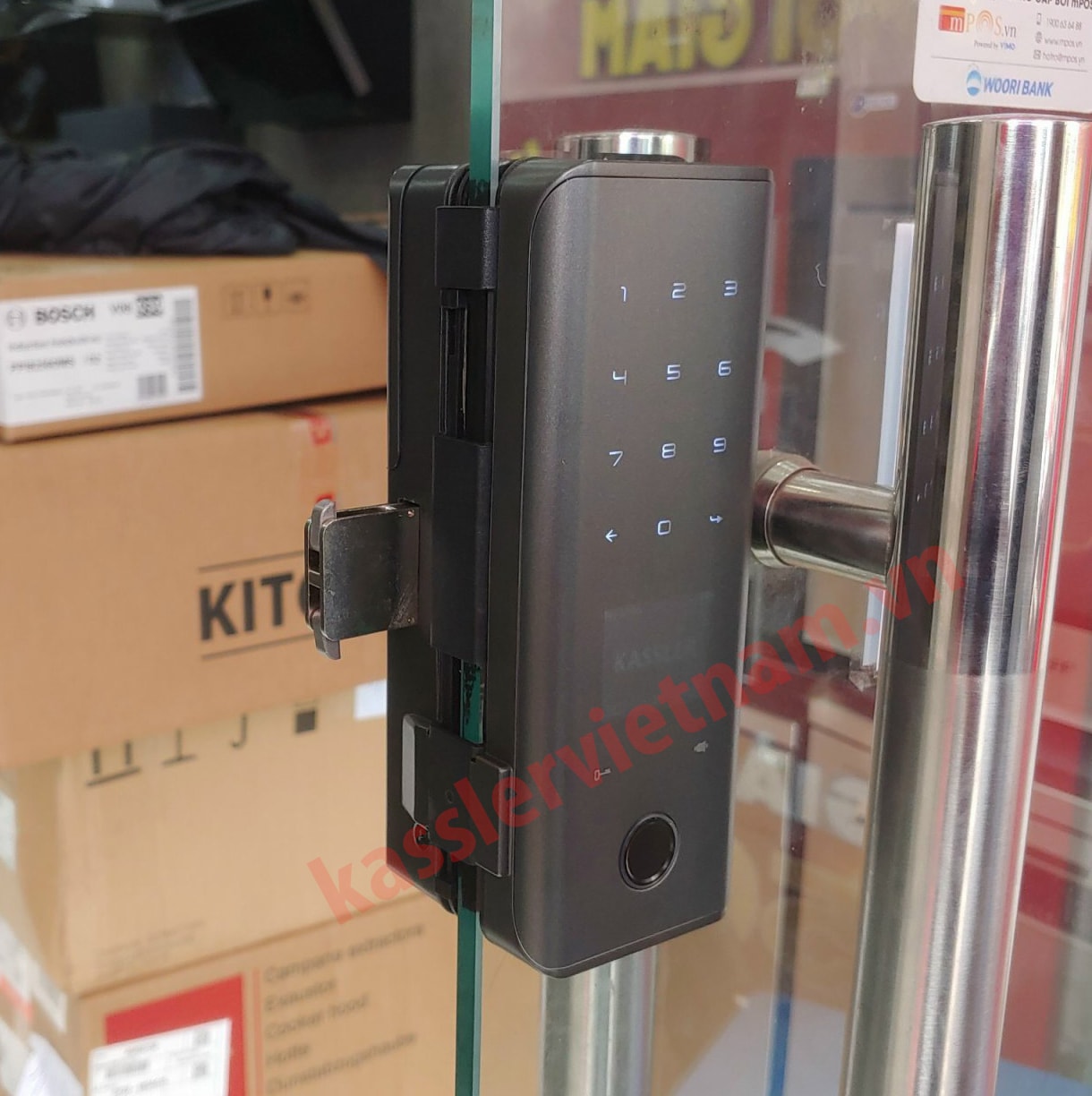 Khóa Vân Tay Cửa Kính Kassler KL-589 App 3 khoa cua kinh kassler kl 599 app 2