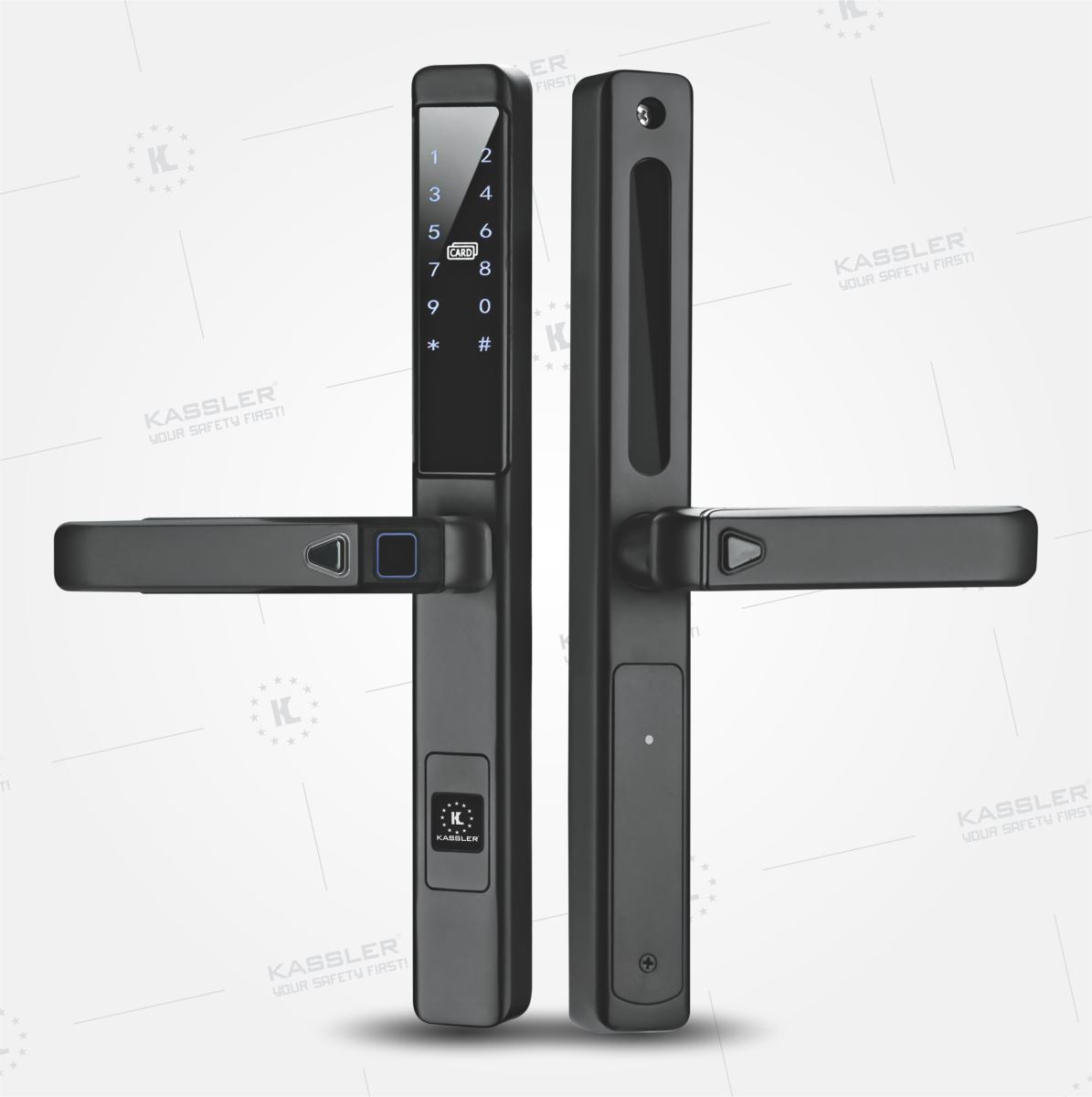 Khóa vân tay cửa nhôm Kassler KL588 LX Black App Wifi 1 khoa van tay cua nhom kassler kl599 pro 1