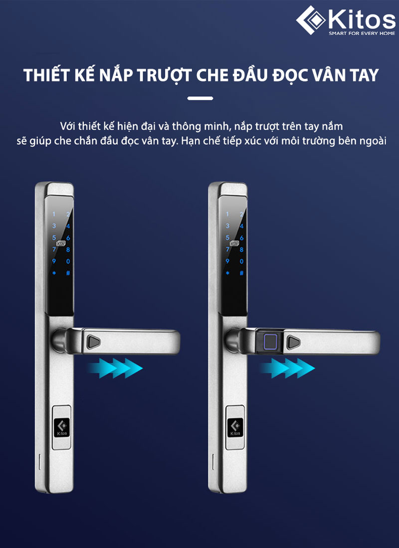 Khóa vân tay cửa nhôm Kitos KT-AL650 Plus 13 kitos al650 1
