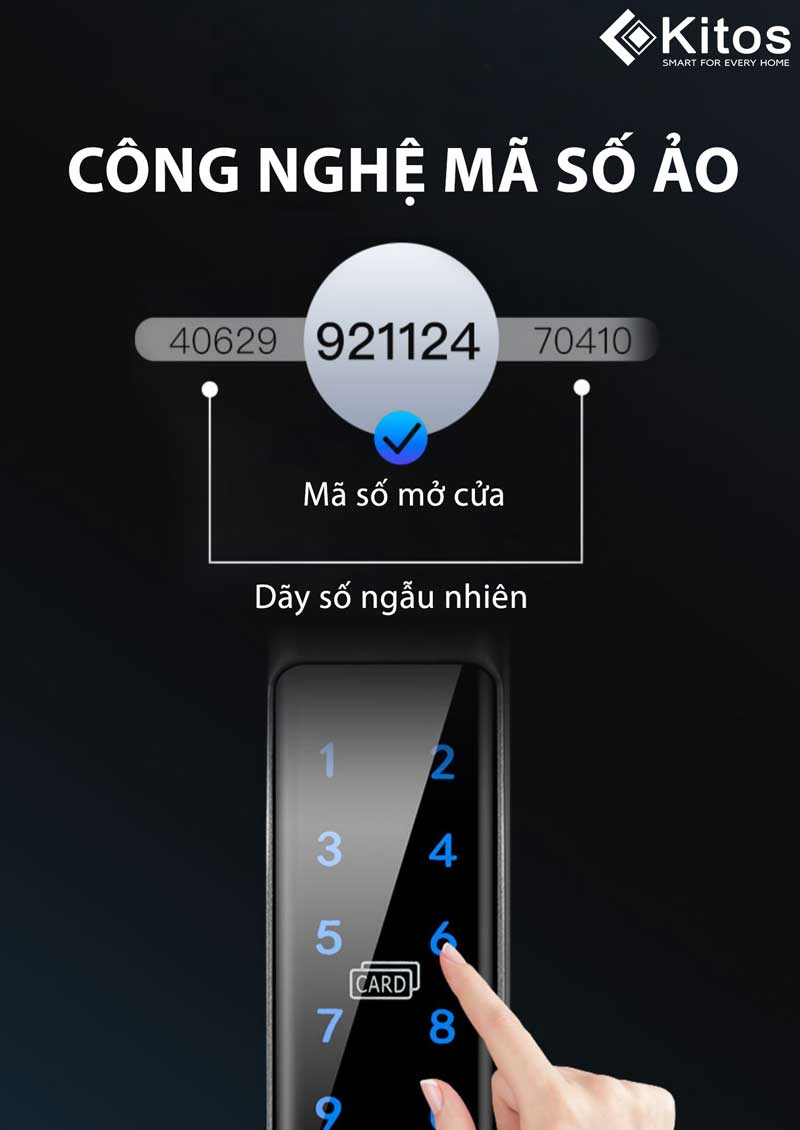 Khóa vân tay cửa nhôm Kitos KT-AL650 Plus 6 kitos al650 8