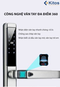 Khóa vân tay cửa nhôm Kitos KT-AL650 Plus 18 kitos al650 9