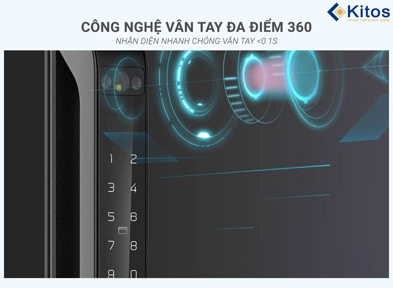 Khoá vân tay cửa nhôm Kitos ALS3 FACE ID 6 kitos als3 face id 8