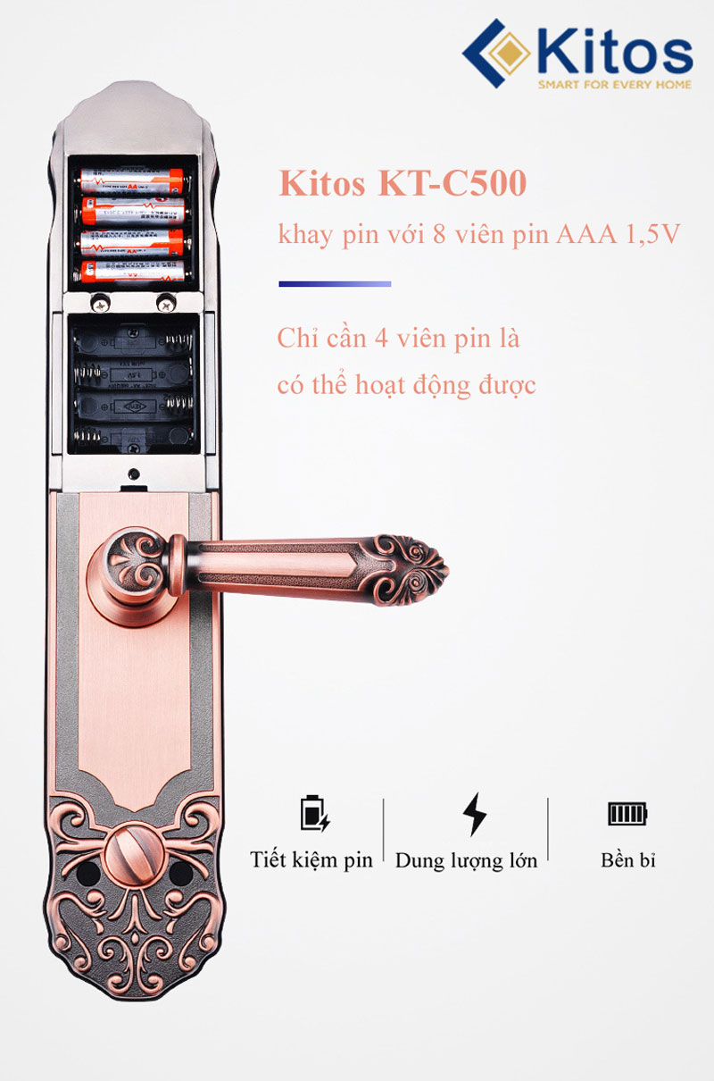 Khóa vân tay Kitos KT-C500 tân cổ điển 6 kitos c500 19