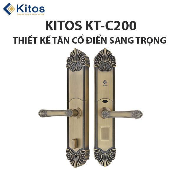 Khóa cửa vân tay tân cổ điển Kitos KT-C200 3 kitos kt c200 8