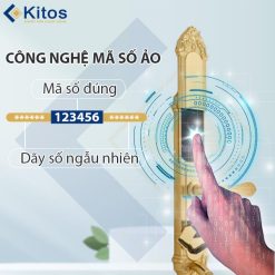 Khóa cửa vân tay tân cổ điển Kitos KT-C800 mạ vàng 24k 11 kitos kt c800 1