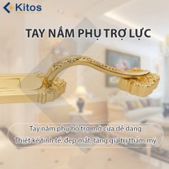 Khóa cửa vân tay tân cổ điển Kitos KT-C800 mạ vàng 24k 14 kitos kt c800 4