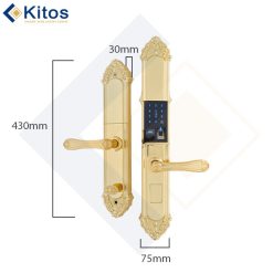Khóa cửa vân tay tân cổ điển Kitos KT-C810 Golden 24k 13 kitos kt c810 5