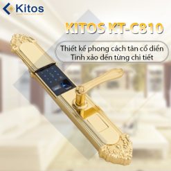 Khóa cửa vân tay tân cổ điển Kitos KT-C810 Golden 24k 15 kitos kt c810 7