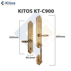 Khóa vân tay tân cổ điển Kitos KT-C900 mạ vàng 24k 10 kitos kt c900 1