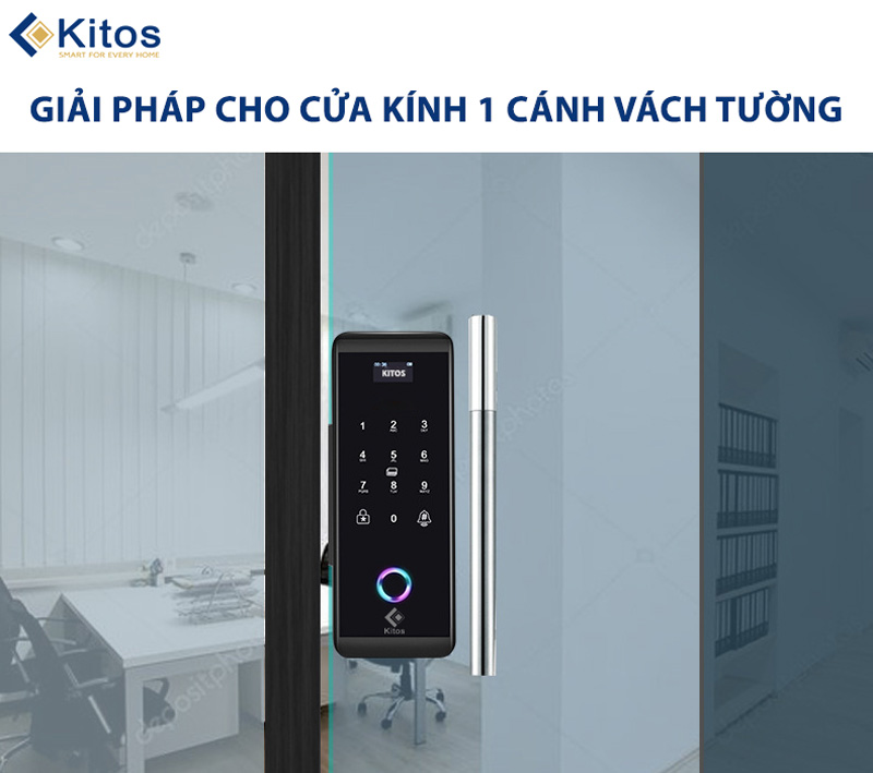 Khoá vân tay cửa kính Kitos KT-GL60 Plus 8 kitos kt gl60 1