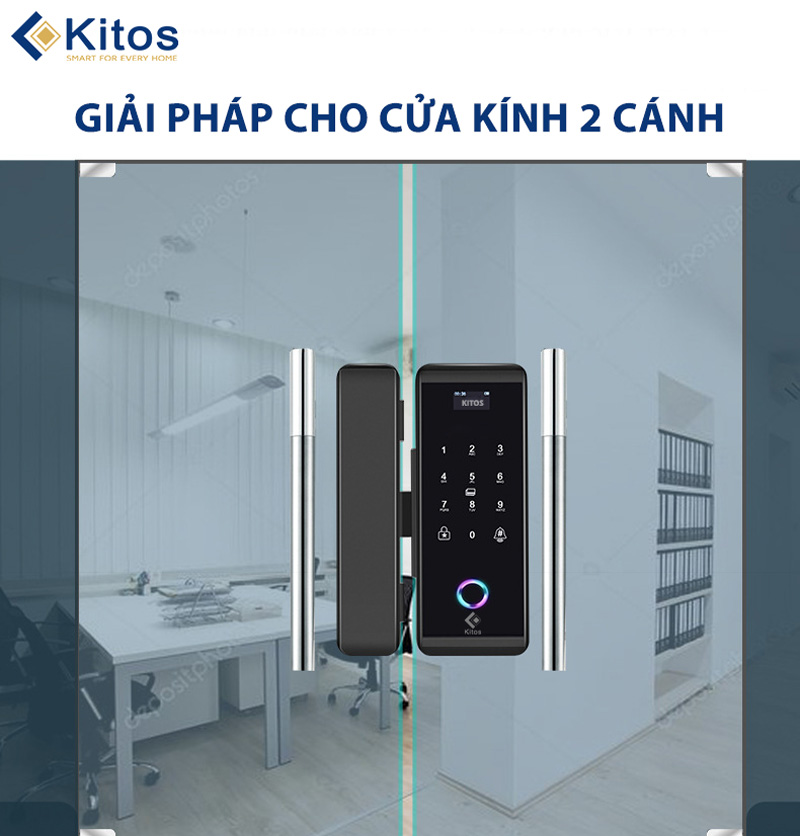 Khoá vân tay cửa kính Kitos KT-GL60 Plus 4 kitos kt gl60 5