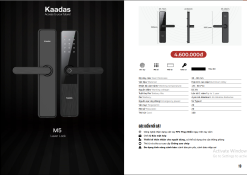 Khóa vân tay Kaadas M5 thương hiệu Đức giá tốt nhất thị trường 13 m5