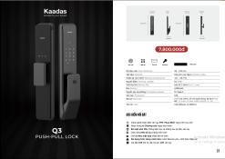 Khóa cửa vân tay Kaadas Q3 kết hợp chuông cửa - Model 2024 chiến lược từ hãng 13 untitled